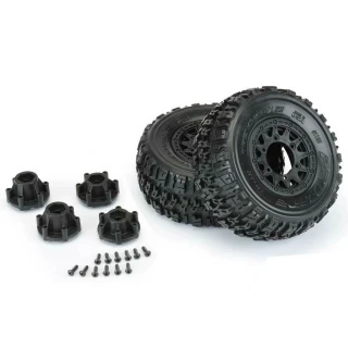 Pro-Line Trencher X SC Tires on Raid 6x30 Adjustable 12mm Hex Wheels for Slash 2WD & 4x4