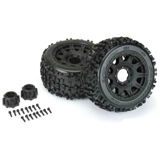 Pro-Line Badlands 3.8 Tires on Raid 8x32 17mm Removable Hex Wheels