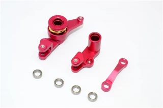 GPM Red Aluminum Steering Bellcrank & Servo Saver for 4x4 Slash Rustler Stampede Rally