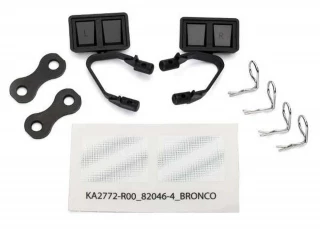 Traxxas TRX-4 Ford Bronco Side Mirrors, Retainers, & Body clips (4)