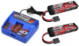 Traxxas EZ-Peak Plus Charger 2x 5000mAh 11.1V iD Battery Combo E-REVO BRUSHLESS