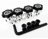 Hot Racing 12mm to 17mm Hex Hub Adapters w/10mm Offset for Slash 4x4, Stampede 4x4, Telluride