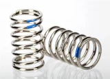 Traxxas Spring, shock (nickel finish) (GTR) (2.925 rate, blue) (1 pair)