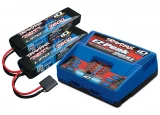 Traxxas 2991 Dual EZ-Peak Charger & 2x 2S 7600mAh LiPo Battery Completer