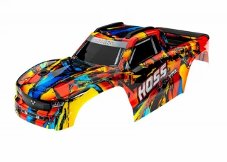 Traxxas Hoss 4x4 Solar Flare Painted Body Assembled w/Front & Rear Mounts & Body Support