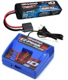 Traxxas EZ-Peak Plus LiPo Charger & 5800mAh 7.4V iD Battery Combo for RUSTLER