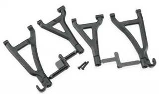 RPM Traxxas 1/16 E-Revo Black Front Upper & Lower Suspension A-Arms