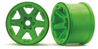 Traxxas E-Revo 2 Green 17mm Splined Hex 3.8 Wheels (2)