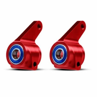 Traxxas Aluminum Front Steering Blocks (Red): Stampede, Rustler, Slash, Bandit