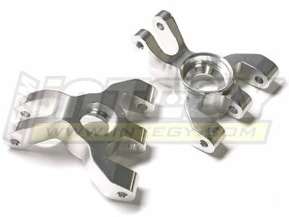 Integy Aluminum Rear Hub/Stub Axle Carriers (Silver): Jato 2.5 & 3.3