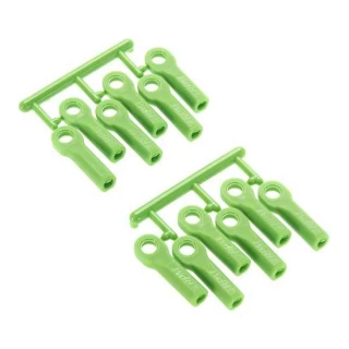 RPM Green Long Rod Ends (12) for 1/10 Traxxas (Replaces TRA5525)