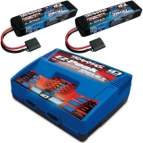 Traxxas EZ-Peak DUAL LiPo Charger & 2x 7600mAh 7.4V Batts E-MAXX BRUSHLESS COMBO