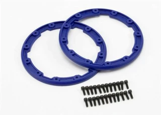 Traxxas Blue Beadlock Style Sidewall Protector w/Screws for use with Geode 3.8 Wheels