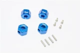 GPM Blue Aluminum 9mm Thick Locking Hex Hubs for 4-Tec 2.0