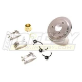 Integy 7075 Aluminum 3-Piece Clutch Conversion (Silver): T-Maxx 3.3