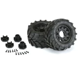 Pro-Line Masher 2.8 Tires on Raid Black 6x30 Fr/Rr Wheels (2)