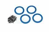 Traxxas Blue Aluminum 2.2" Beadlock Rings (4) w/2x10 Capscrews (48)