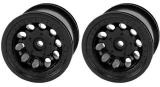 RPM Black Rear Revolver 2.2" Wheels for Electric Rustler, Stampede