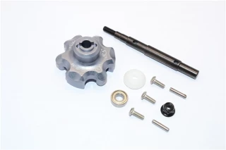 GPM Gunmetal Aluminum Transmission Cush Drive Eliminator & Input Shaft for X-Maxx 6S & 8S