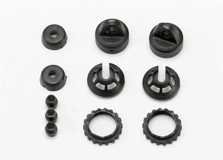 Traxxas Caps and spring retainers, GTR shock (upper cap (2)/ hollow balls (4)/ bottom cap (2)/ upper retainer (2)/ lower retainer (2))