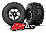 Traxxas X-Maxx Sledgehammer Tires Pre-Mounted on Black Chrome Wheels