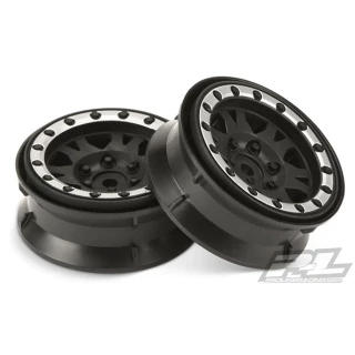 Pro-Line Impulse 1.9" Black/Silver Internal Beadlock Wheels (2)