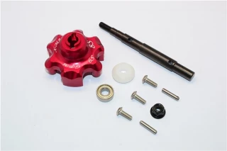 GPM Red Aluminum Transmission Cush Drive Eliminator & Input Shaft for X-Maxx 6S & 8S