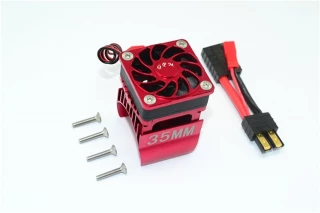 GPM Red Aluminum 35mm Motor Heatsink & Fan for TRX-4