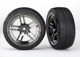 Traxxas 4-Tec 2.0 Front Response 1.9 Tires on Black Chrome Wheels (2)