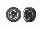 Traxxas Extra Wide Rear  2.1" Response Tires on Black with Chrome Wheels: Factory Five '33 Coupe/'35 Truck