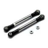 Integy Aluminum Front Upper Links for the Traxxas Stampede, Rustler & Slash (Silver)