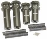 Integy 17mm Extended Wheel Hubs for the Traxxas Stampede, Rustler and Slash (Gun metal)