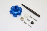 GPM Blue Aluminum Transmission Cush Drive Eliminator & Input Shaft for X-Maxx 6S & 8S