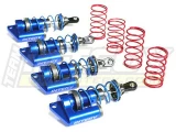 Integy MSR6 Piggyback Aluminum Shock Set (4) (Blue): Jato 2.5 & 3.3