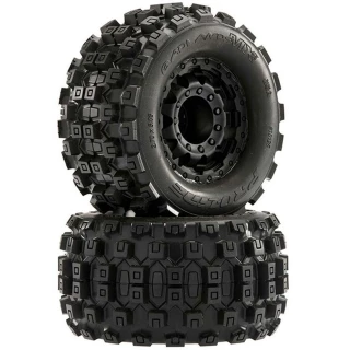 Pro-Line Badlands MX28 2.8 Tires on F-11 Black Wheels w/17mm Hex