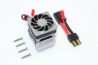 GPM Gunmetal Aluminum 35mm Motor Heatsink & Fan for TRX-4