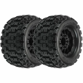 Pro-Line Badlands MX38 3.8 on F-11 1/2" Offset 17mm Hex Wheels (2)