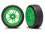 Traxxas 4-Tec 2.0 Front Response Tires on Split-Spoke Green Wheels (2)