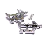 Integy Evolution-4 Aluminum Front Bulkhead Set (Chrome): T-Maxx 3.3