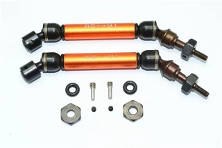 GPM Orange Steel & Aluminum Front CVD Driveshaft Set w/Hex for 4x4 Slash Rustler Stampede Rally