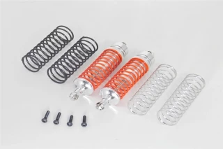 GPM Silver Aluminum Rear Shocks for 4x4 Slash Rustler Stampede