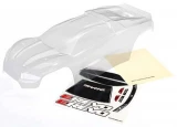 Traxxas E-Revo 2 Clear Body w/Window, Grill & Light Decal Sheet