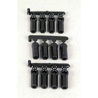 RPM Black 4-40 HD Rod Ends for 4.3mm/0.17" Ball Studs