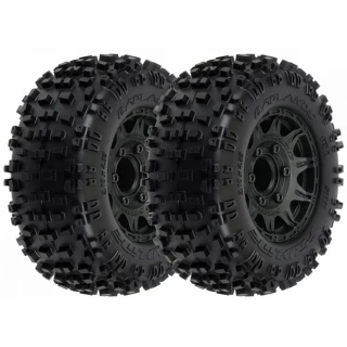 Pro-Line Badlands 2.8 Tires on Raid Black 6x30 Fr/Rr Wheels (2)