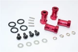 GPM Red Aluminum 17mm Extension Hubs w/12mm Hex for Slash & Stampede 4x4