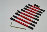 GPM Complete Red Aluminum Tie Rod & Pushrod Set for 1/16 E-Revo & Summit