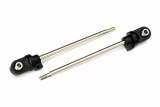 Traxxas X-Maxx GTX Shock Shafts, 110mm (assembled with rod ends & hollow balls) (steel, chrome finish) (2)