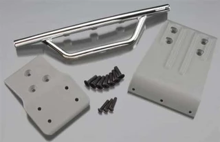 RPM Chrome Front Bumper & Skid Plate for Traxxas Slash 4x4