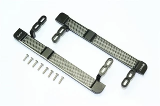 GPM Black Aluminum Side Step Rock Sliders w/Expanded Metal Look for TRX-4