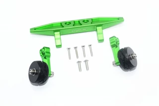 GPM Green Aluminum Adjustable Wheelie Bar for Rustler 4x4